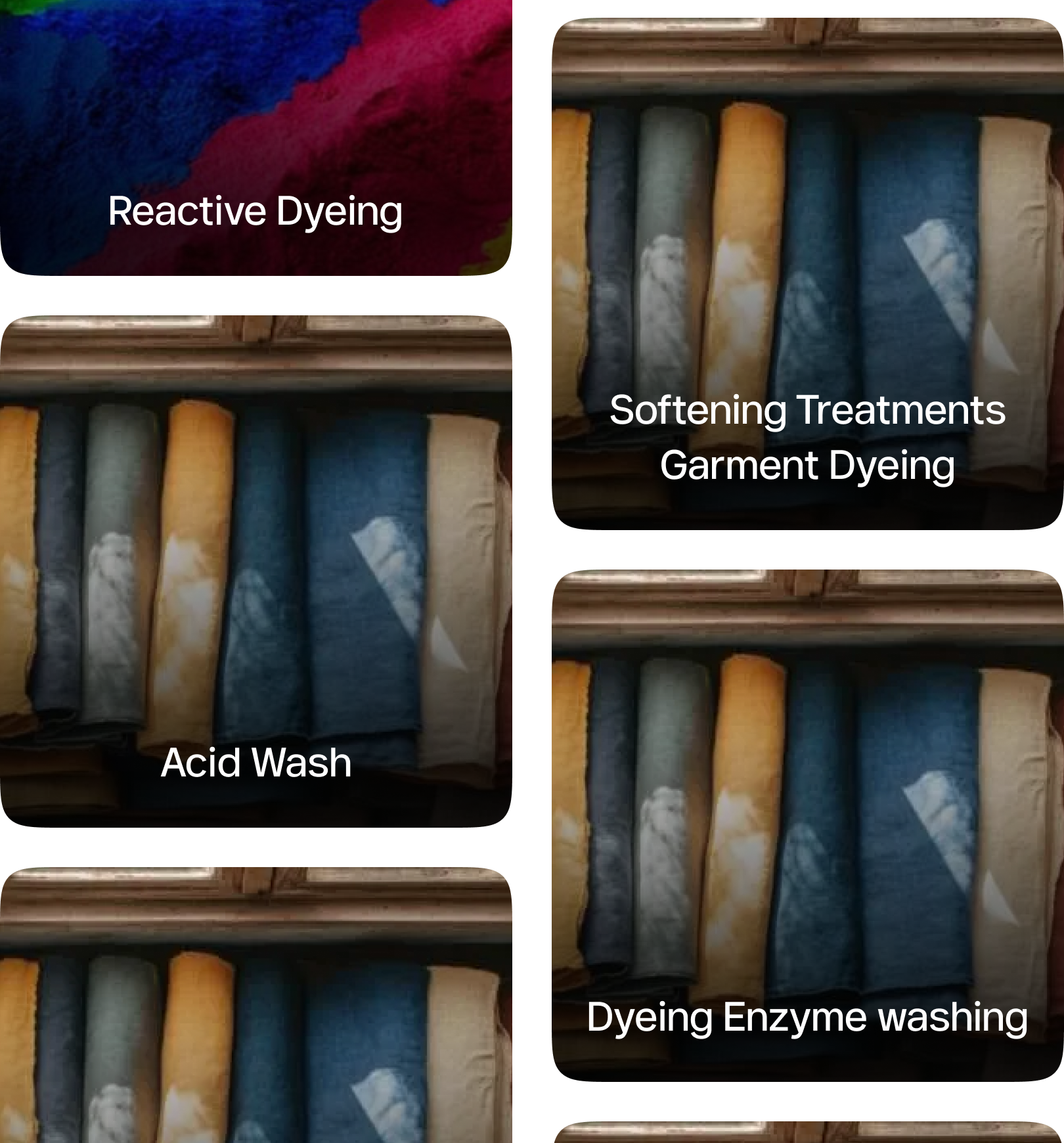 Dyeing, washing and finishing techniques