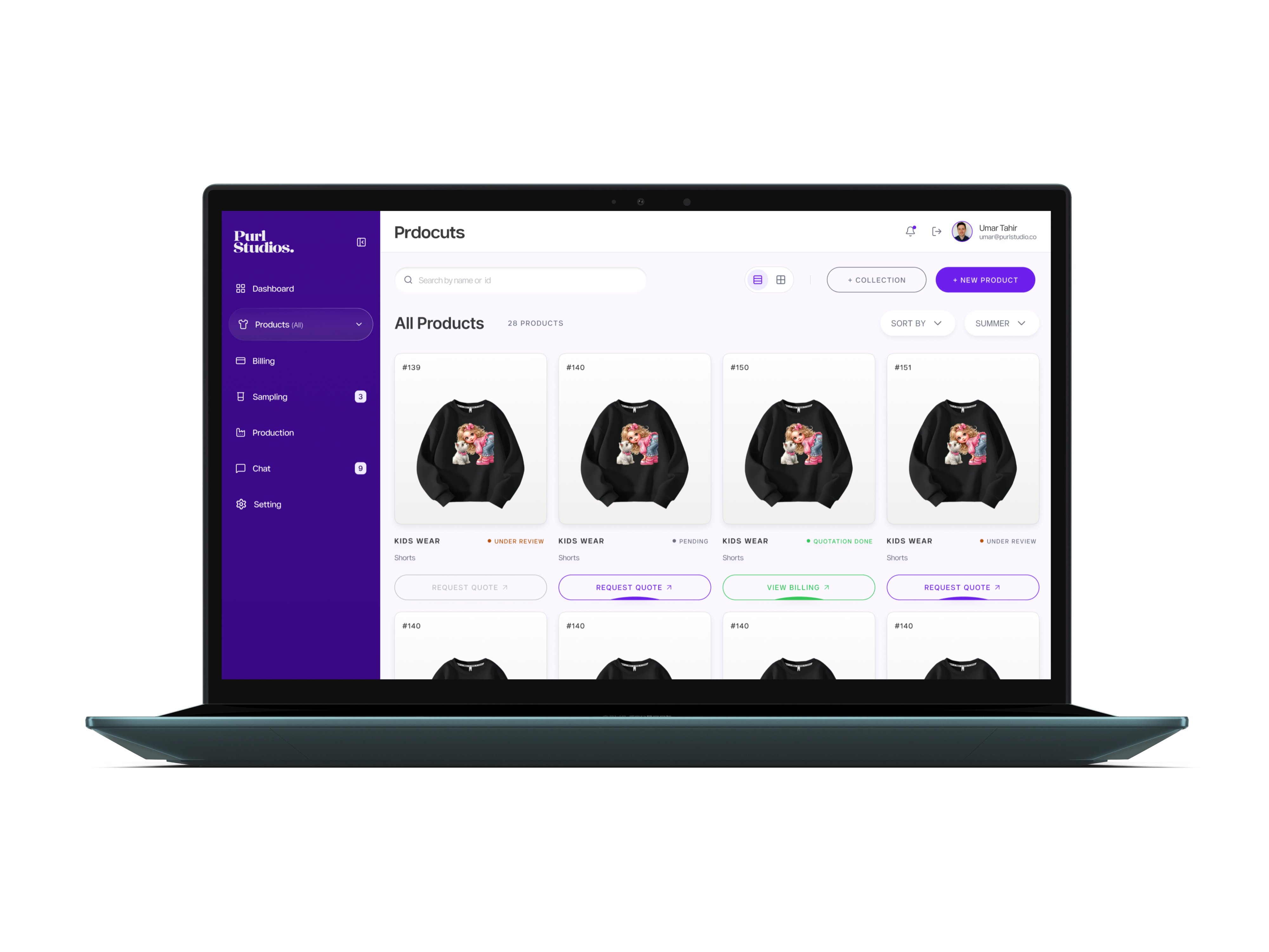 All Products dashboard prev`iew